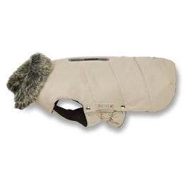 Wolters Hund Winterjacke Parka wasserdicht mit Fellkragen beige 20 cm – Bild 1 von 4