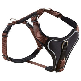 Produktbild von Wolters Hundegeschirr Professional Comfort Nylon braun schwarz Größe 6 Breite 35 mm