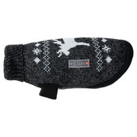 Produktbild von Wolters Hundepullover Elch mit Glitzer Schwarz Silber Rückenlänge 50 cm