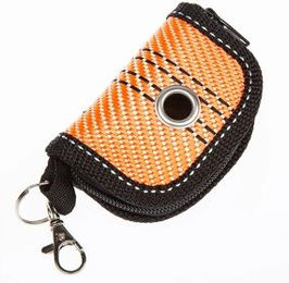 Produktbild von Wolters Kotbeutelspender Heidi in Orange im Feuerwehrschlauch-Design für Hunde