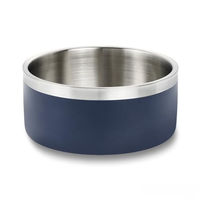 Produktbild von Wolters Linea Hundenapf aus Edelstahl in Dunkelblau rutschfest Größe M 1,0 l