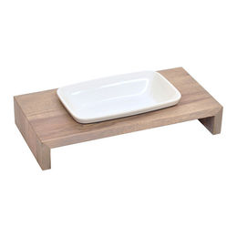 Produktbild von WOLTERS Meshidai Siam True Futternapf aus Holz in Grau und Weiß