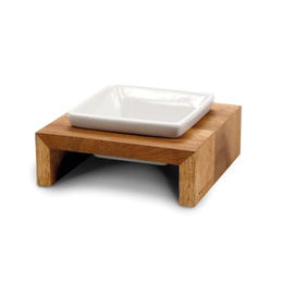 Wolters Meshidai True Erhöhter Napf aus Holz in Braun XS - 0,2 l – Bild 1 von 8