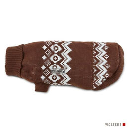 Wolters Norweger Strickpullover für kleine und mittlere Hunde braun weiß 30 cm - 1 Stk. – Bild 1 von 3