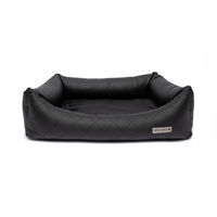 Produktbild von WOLTERS Ortho Care Hundelounge Hundebett für Senior Hunde aus Kunstleder in Schwarz mit OEKO-TEX STANDARD 100