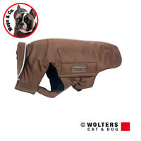 Produktbild von Wolters Outdoorjacke für kleine Hunde aus Nylon braun wasserdicht