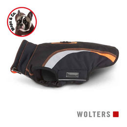 Produktbild von Wolters Outdoorjacke Xtra Strong für Hunde in Neon Orange aus wasserabweisendem Nylon