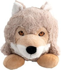 Wolters Plüschspielzeug Woody Wolf Hundespielzeug aus Polyester in Braun-Beige Größe XS Mini - 9 cm – Bild 1 von 4