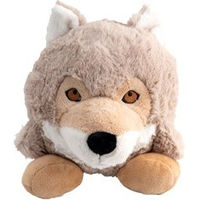 Produktbild von Wolters Plüschspielzeug Woody Wolf Hundespielzeug aus Polyester in Braun-Beige Größe XS Mini - 9 cm