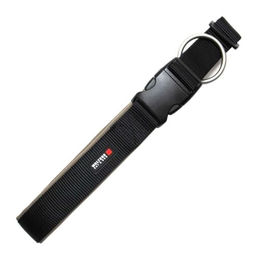Wolters Professional Comfort Halsband aus Nylon für Hunde Schwarz/Braun Größe M extra-breit – Bild 1 von 3