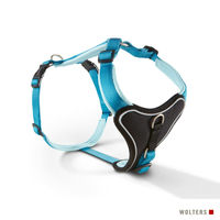 Produktbild von Wolters Professional Comfort Hundegeschirr aus Nylon in Aqua/Azur Blau Türkis 70-85 cm x 35 mm