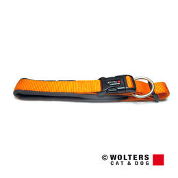 Produktbild von Wolters Professional Comfort Hundehalsband aus Nylon in Mango/Schiefer Größe 8 mit 35 mm Breite