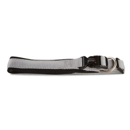 Produktbild von Wolters Professional Comfort Hundehalsband aus Nylon Silber Schwarz 40-45 cm x 30 mm