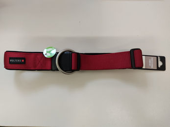 Wolters Professional Comfort Hundehalsband extra breit aus Nylon rot schwarz Größe M – Bild 1 von 6