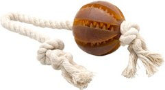 Wolters Pure Nature Dental Tau-Spielzeug Ball aus Naturkautschuk braun 40 cm für Hunde – Bild 1 von 4