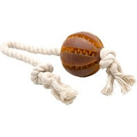 Produktbild von Wolters Pure Nature Dental Tau-Spielzeug Ball aus Naturkautschuk braun 40 cm für Hunde