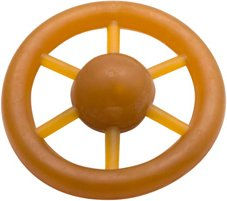 Wolters Pure Nature Hundespielzeug Spielrad aus Naturkautschuk braun orange Größe L – Bild 1 von 4