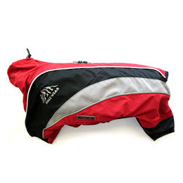 Produktbild von Wolters Regenanzug Dogz Wear wasserdichter Schutzanzug für Hunde rot schwarz