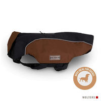 Produktbild von Wolters Regenjacke Easy Rain für Dackel schwarz/kastanie Rückenlänge 38 cm