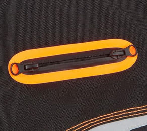 Wolters Regenjacke Xtra Strong für Hunde aus Nylon waterproof Schwarz Neon Orange Größe 48cm – Bild 1 von 3
