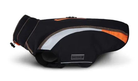 Wolters Regenjacke Xtra Strong für kleine Hunde aus Nylon in Schwarz/Neon Orange waterproof - 28 cm – Bild 1 von 5