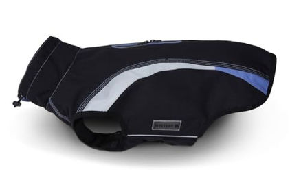 WOLTERS Regenjacke Xtra Strong wasserdicht aus Nylon Schwarz/Blau für kleine Hunde – Bild 1 von 4