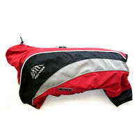 Produktbild von Wolters Regenmantel Dogz Wear für Hunde wasserdicht rot schwarz 75 cm