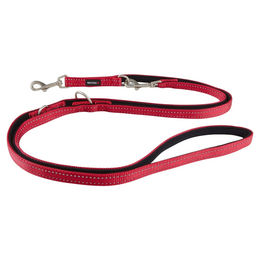 Wolters Soft & Safe Führleine aus Nylon reflektierend Rot Schwarz Größe S - 200 cm – Bild 1 von 2
