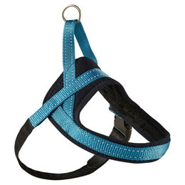 Wolters Soft & Safe Hundegeschirr reflektierend Nylon Schwarz Türkis XL 65-80 cm – Bild 1 von 4