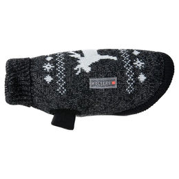 Produktbild von Wolters Strickpullover Elch Glitzer Schwarz/Silber für kleine und mittlere Hunde mit 35 cm Rückenlänge - 1 Stk.