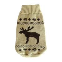 Produktbild von Wolters Strickpullover Elch in Beige/Braun für kleine bis mittlere Hunde mit einer Rückenlänge von 35 cm