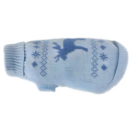 Wolters Strickpullover für Hunde in Sky Blue/Riverside Blue mit 30 cm Rückenlänge – Bild 1 von 1