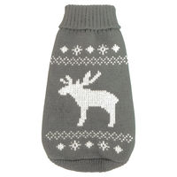 Produktbild von Wolters Strickpullover für Hunde Elch Motiv grau-weiß Größe M