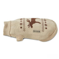 Produktbild von Wolters Strickpullover mit Elch Motiv in Beige/Braun für Hunde mit einer Rückenlänge von 50 cm