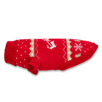 Produktbild von Wolters Strickpullover Santa für Hunde in Rot/Gold mit 25 cm Rückenlänge - 25 cm