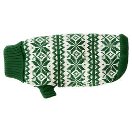 Wolters Strickpullover Thore für kleine bis mittlere Hunde in Grün/Weiß mit 30 cm Rückenlänge – Bild 1 von 2