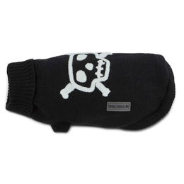 Wolters Strickpullover Totenkopf schwarz weiß Größe L 35 cm Rückenlänge – Bild 1 von 2