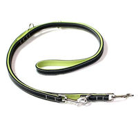 Produktbild von Wolters Terranova Führleine aus Fettleder Schwarz Grün 125 cm 12 mm - 125 cm