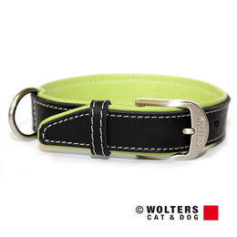 Produktbild von Wolters Terranova Hundehalsband aus Fettleder in Schwarz und Grün