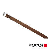 Produktbild von Wolters Terravita Hundehalsband aus Leder in Braun mit Kokosnuss-Design 50 cm x 30 mm