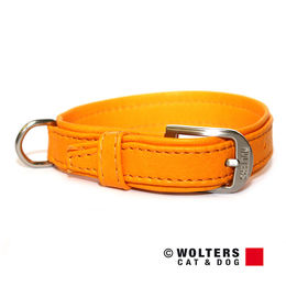 Produktbild von Wolters Terravita Lederhalsband für kleine Hunde in Mango Gelb Orange 35 cm x 20 mm