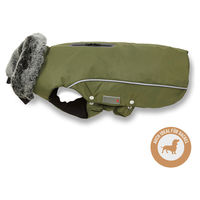 Produktbild von Wolters Winterjacke Amundsen für Dackel in Oliv, wasserdicht, Rückenlänge 42 cm