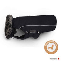 Produktbild von Wolters Winterjacke Amundsen für Dackel schwarz wasserdicht Polyester Rückenlänge 38 cm