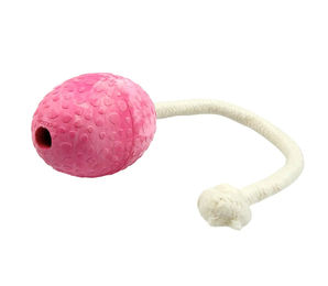 Produktbild von WOLTERS Wurfspielzeug Straußenei am Seil aus Naturkautschuk Rosa