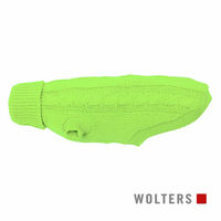 Produktbild von Wolters Zopf-Strickpullover für Hunde in Lime mit einer Rückenlänge von 50 cm