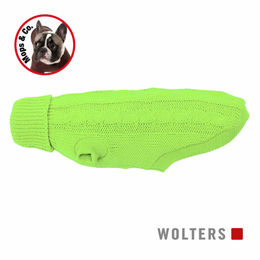 Wolters Zopf-Strickpullover für Hunde lime Rückenlänge 40 cm – Bild 1 von 1