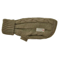 Produktbild von Wolters Zopf-Strickpullover für Hunde in Grün mit 30 cm Rückenlänge