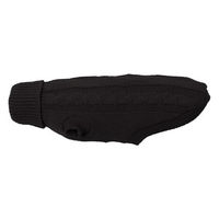 Produktbild von Wolters Zopf-Strickpullover für Hunde in Schwarz mit 35 cm Rückenlänge