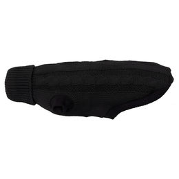 Wolters Zopf-Strickpullover für Hunde in Schwarz mit Rückenlänge 20 cm - 1 Stk. – Bild 1 von 7