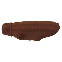 Produktbild von Wolters Zopf-Strickpullover für Hunde und Katzen in Braun mit 50 cm Rückenlänge